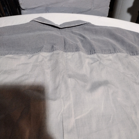 International Concepts Two Tone Gray Casual Button Down Shirt - Picture 9 of 14